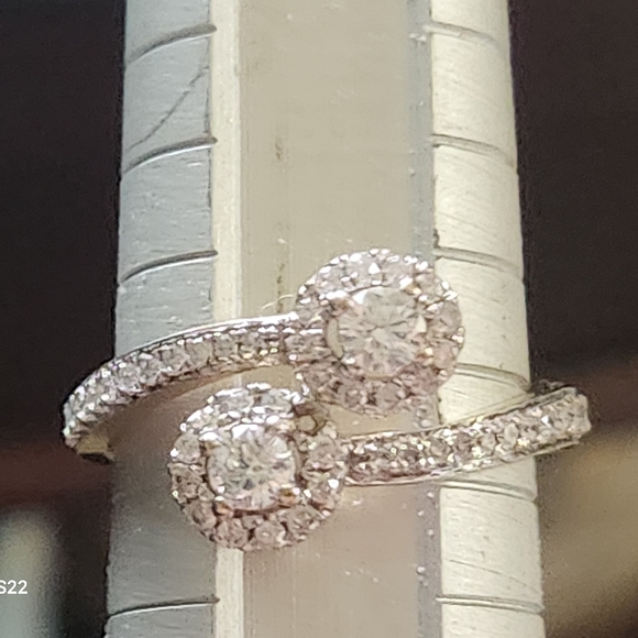 10k 2 Tone 1.2 Ct Diamond Ring Fixed And Polished For Liz - Picture 2 of 12